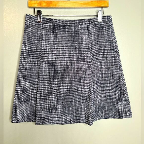 J. Crew factory tweed purple black mini skirt size 8 preppy academia twee - Picture 1 of 5